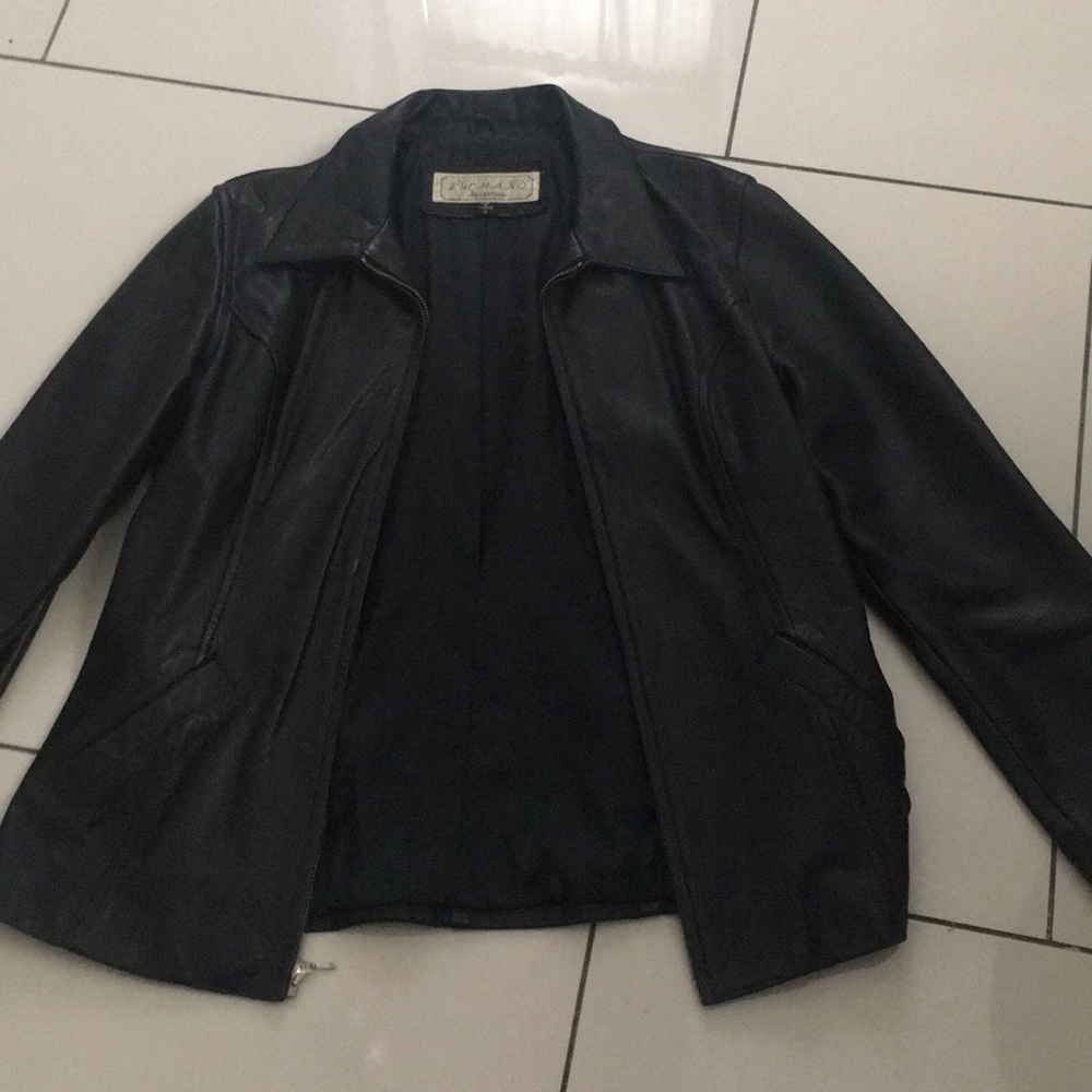 🖤 black leather jacket
